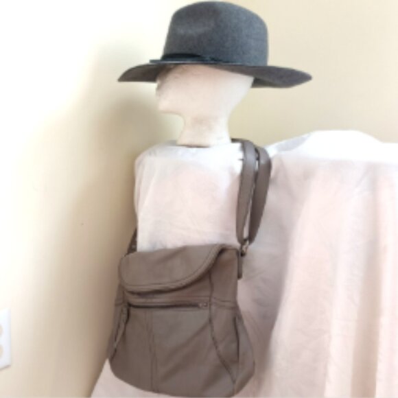 NWOT Phenix Wool Felt Fedora Hat Leather Trim 4" Wide Brim Adjustable Size Gray - Picture 6 of 17